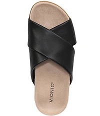 Vionic Etna Leather Slide Sandals