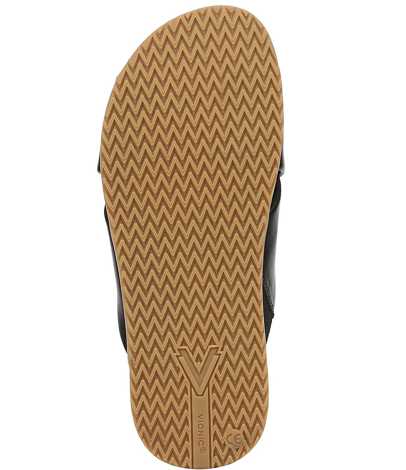 Vionic Etna Leather Slide Sandals