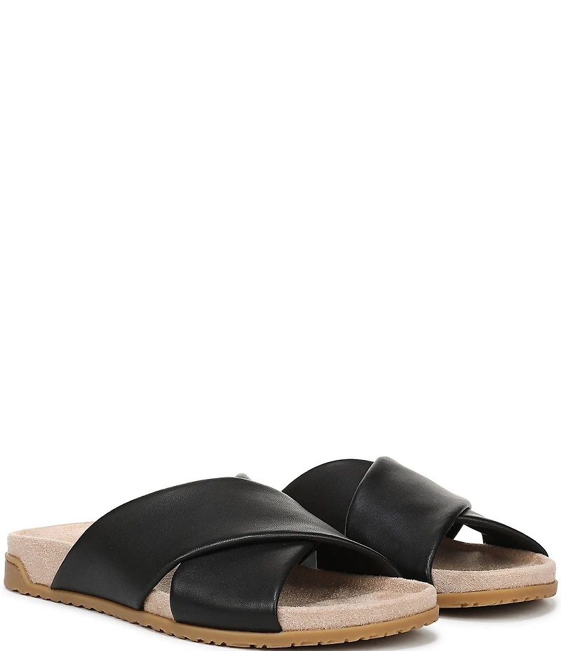 Vionic Etna Leather Slide Sandals