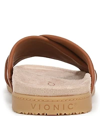 Vionic Etna Leather Slide Sandals