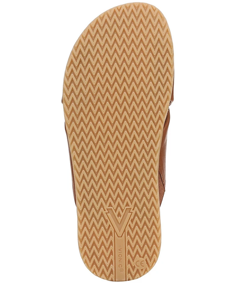 Vionic Etna Leather Slide Sandals