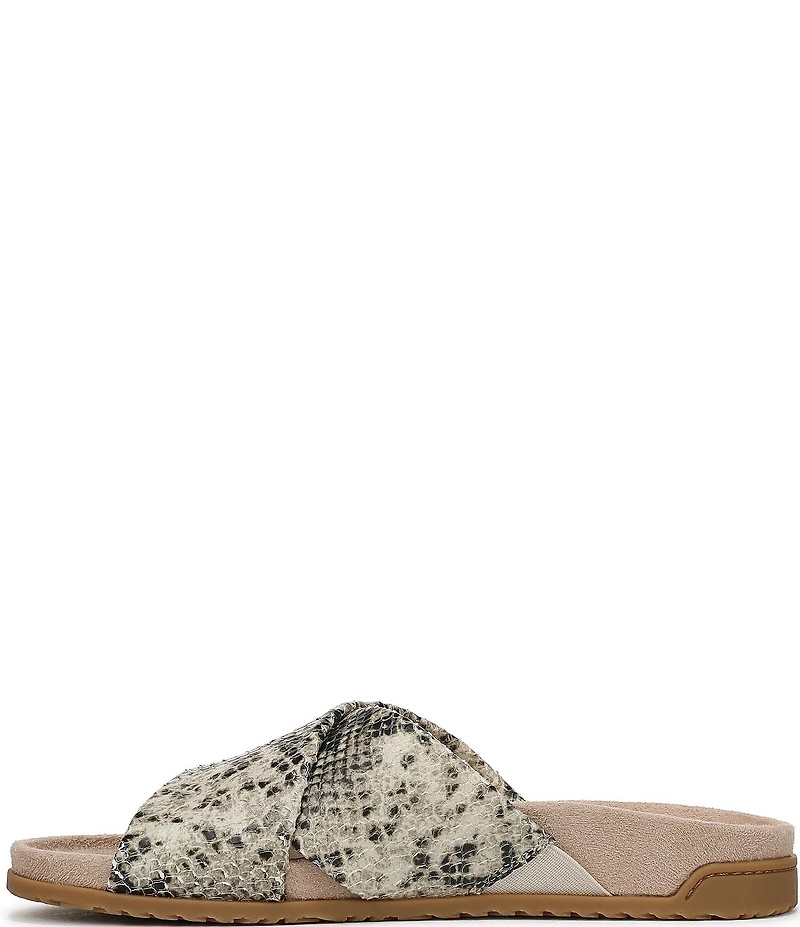Vionic Etna Snake Leather Slide Sandals