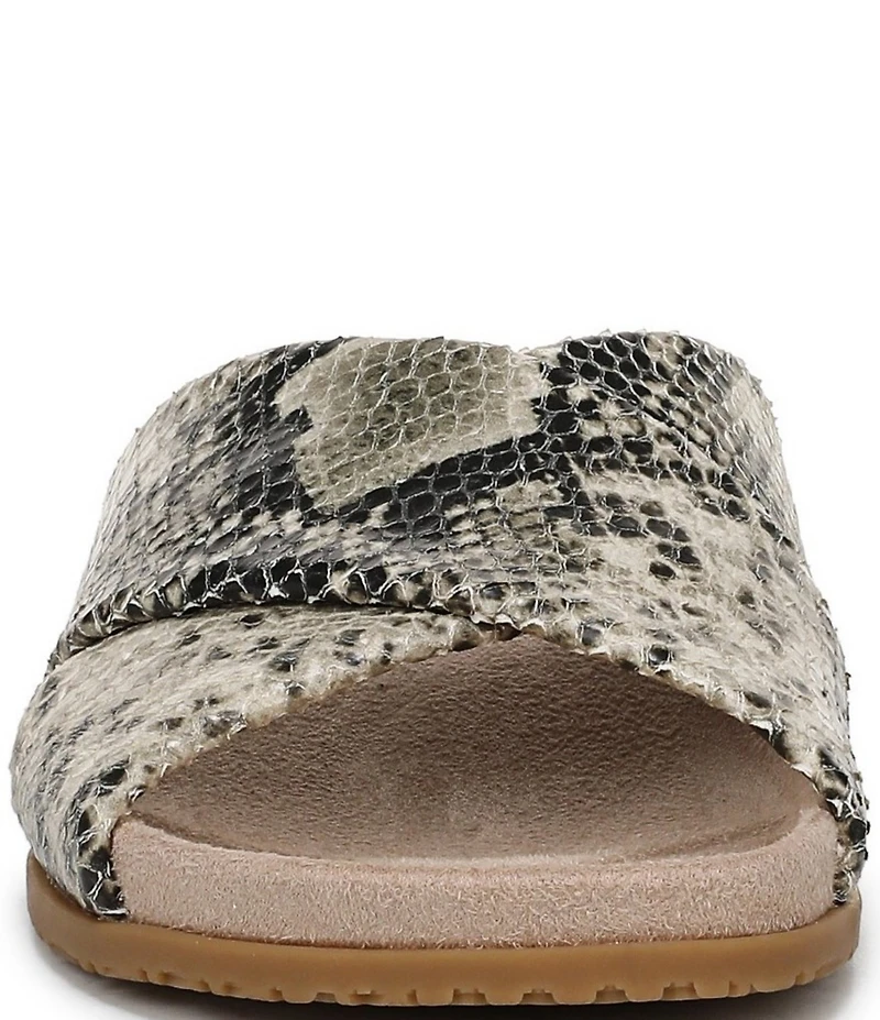 Vionic Etna Snake Leather Slide Sandals