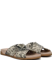 Vionic Etna Snake Leather Slide Sandals