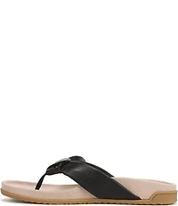 Vionic Eva Leather Bow Detail Thong Sandals