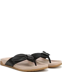 Vionic Eva Leather Bow Detail Thong Sandals