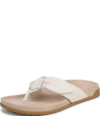 Vionic Eva Leather Bow Detail Thong Sandals