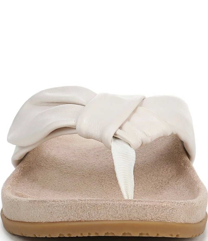 Vionic Eva Leather Bow Detail Thong Sandals