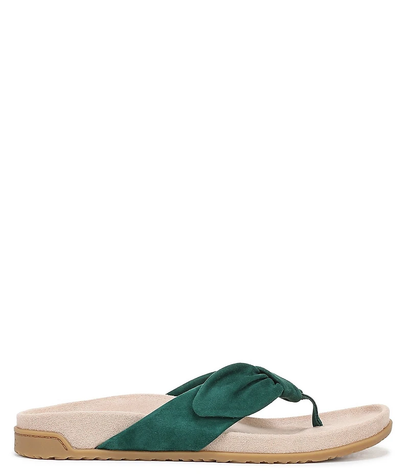 Vionic Eva Suede Bow Detail Thong Sandals