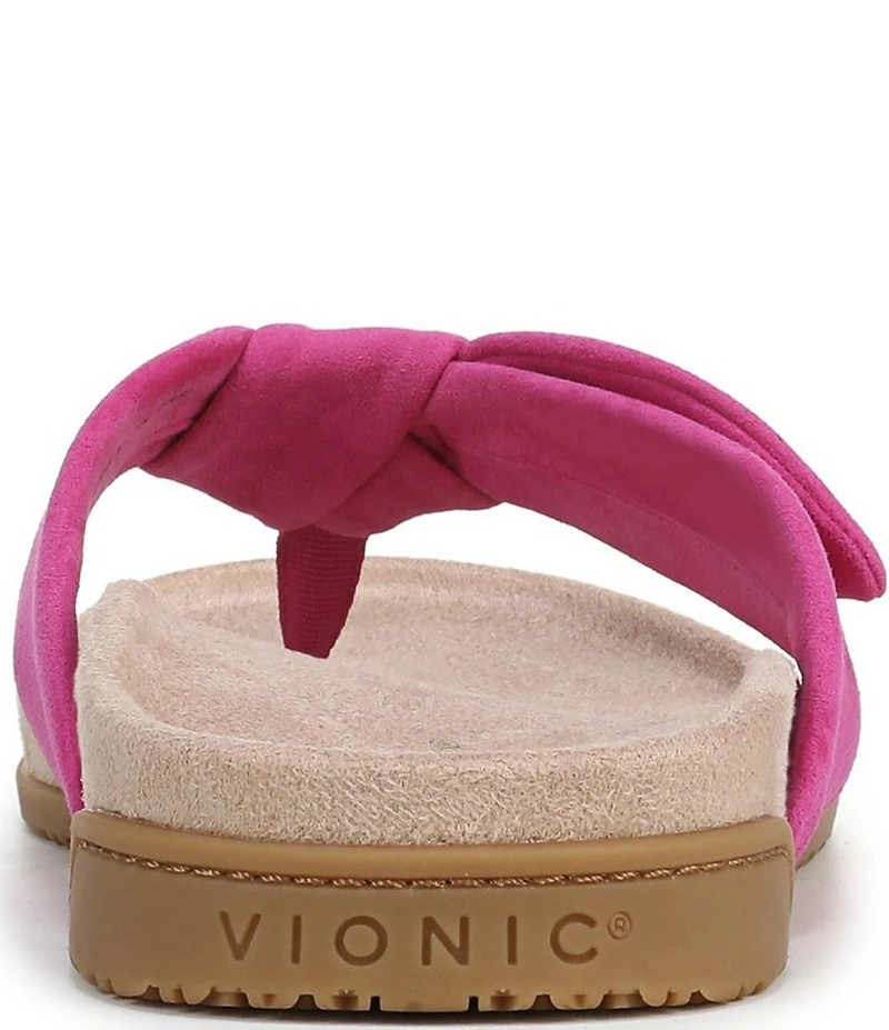 Vionic Eva Suede Bow Detail Thong Sandals