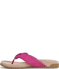 Vionic Eva Suede Bow Detail Thong Sandals