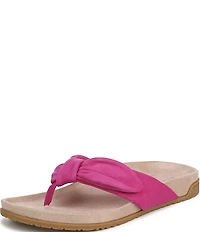 Vionic Eva Suede Bow Detail Thong Sandals