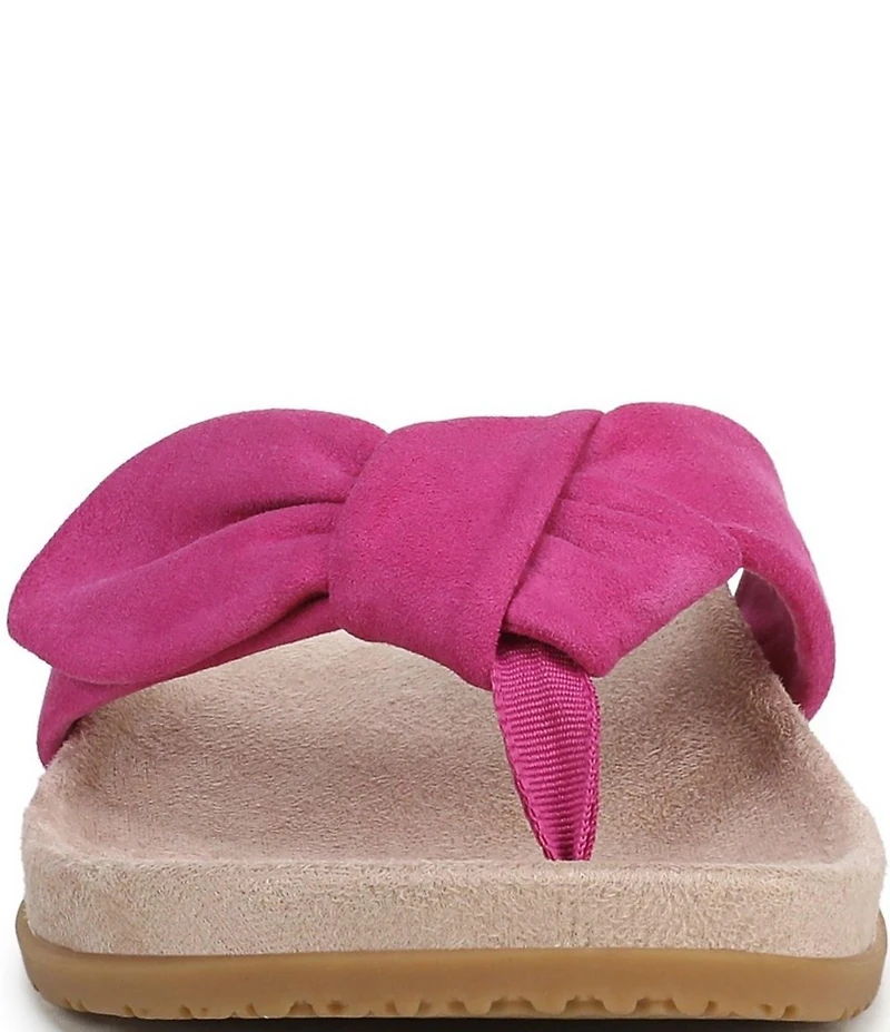 Vionic Eva Suede Bow Detail Thong Sandals