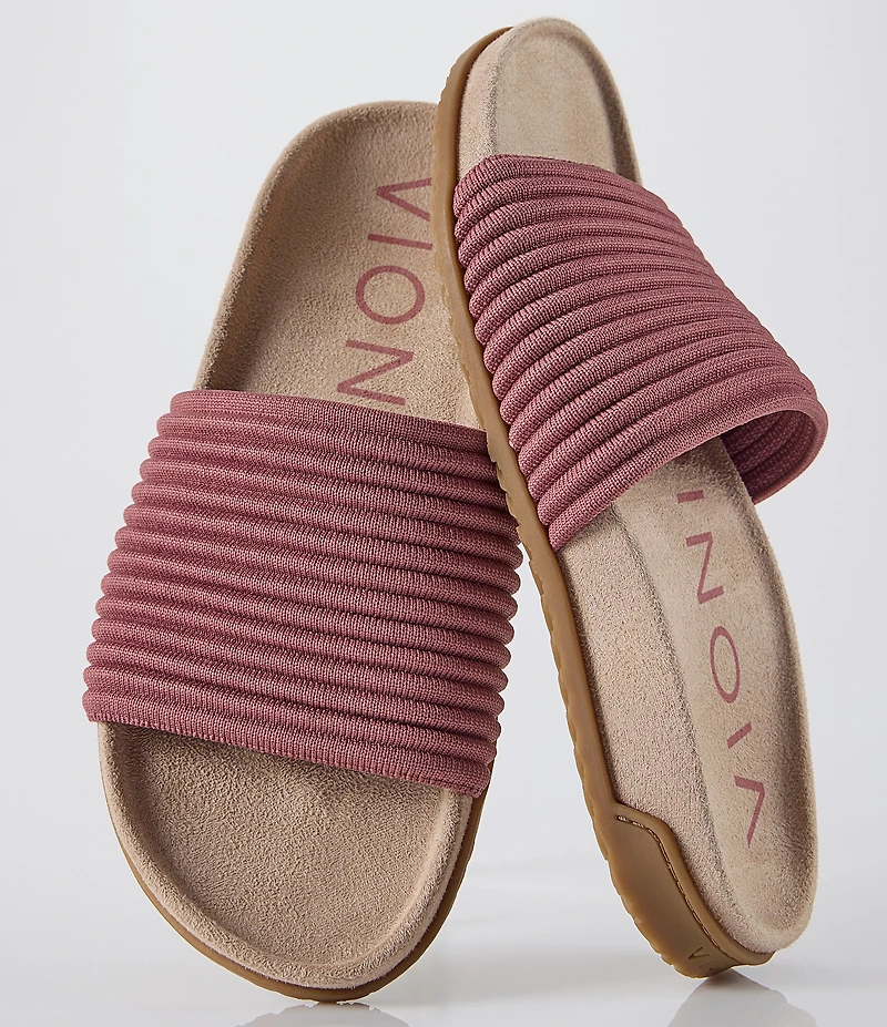 Vionic Evie Compression Knit Slide Sandals