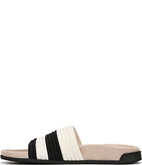 Vionic Evie Compression Stripe Knit Slide Sandals