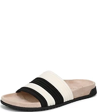 Vionic Evie Compression Stripe Knit Slide Sandals