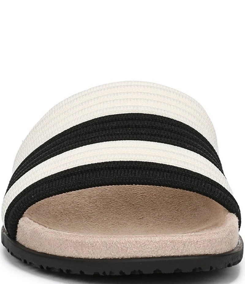 Vionic Evie Compression Stripe Knit Slide Sandals