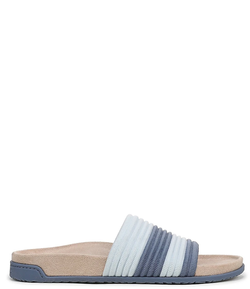 Vionic Evie Compression Stripe Knit Slide Sandals