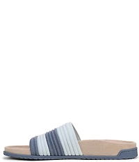 Vionic Evie Compression Stripe Knit Slide Sandals