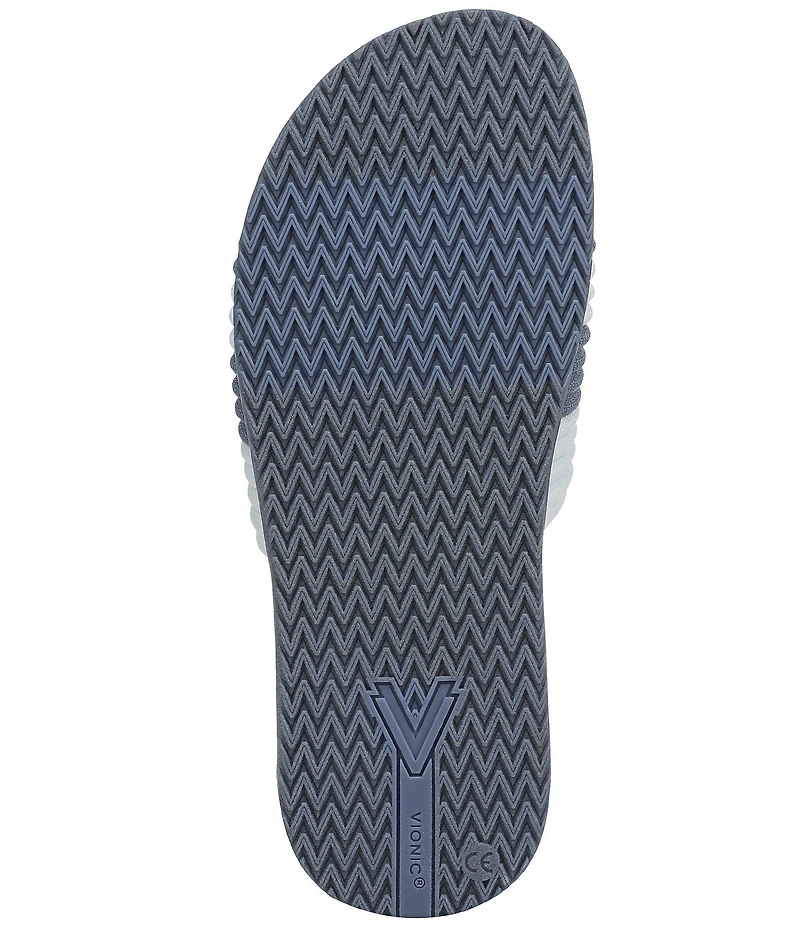 Vionic Evie Compression Stripe Knit Slide Sandals