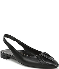 Vionic Gabriela Leather Ruched Slingback Dress Flats