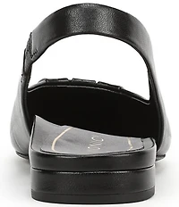 Vionic Gabriela Leather Ruched Slingback Dress Flats