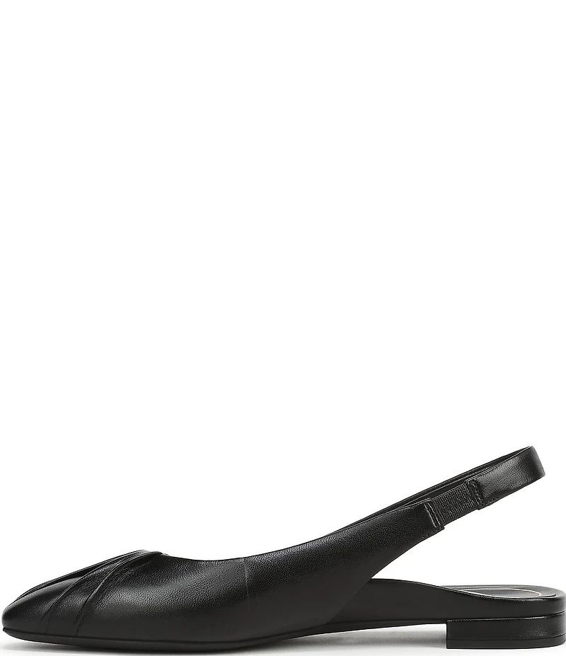 Vionic Gabriela Leather Ruched Slingback Dress Flats
