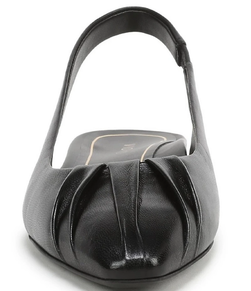 Vionic Gabriela Leather Ruched Slingback Dress Flats