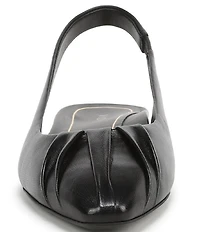 Vionic Gabriela Leather Ruched Slingback Dress Flats