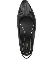 Vionic Gabriela Leather Ruched Slingback Dress Flats
