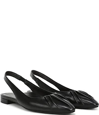 Vionic Gabriela Leather Ruched Slingback Dress Flats