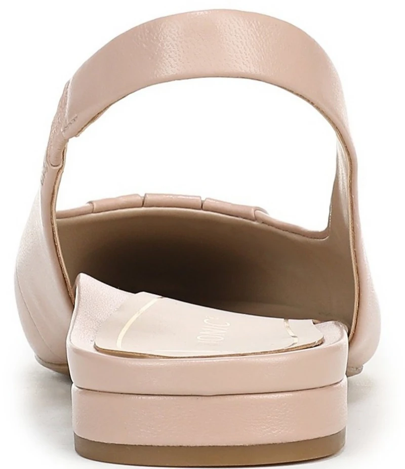 Vionic Gabriela Leather Ruched Slingback Dress Flats