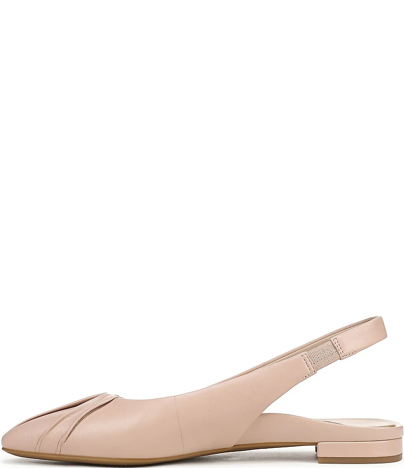 Vionic Gabriela Leather Ruched Slingback Dress Flats
