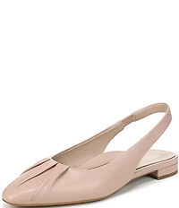 Vionic Gabriela Leather Ruched Slingback Dress Flats