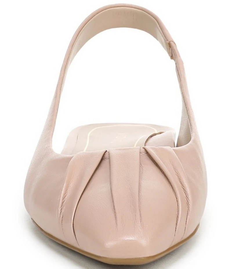 Vionic Gabriela Leather Ruched Slingback Dress Flats