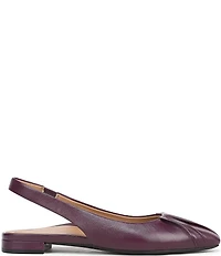 Vionic Gabriela Leather Ruched Slingback Dress Flats