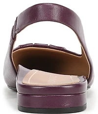 Vionic Gabriela Leather Ruched Slingback Dress Flats
