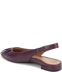 Vionic Gabriela Leather Ruched Slingback Dress Flats