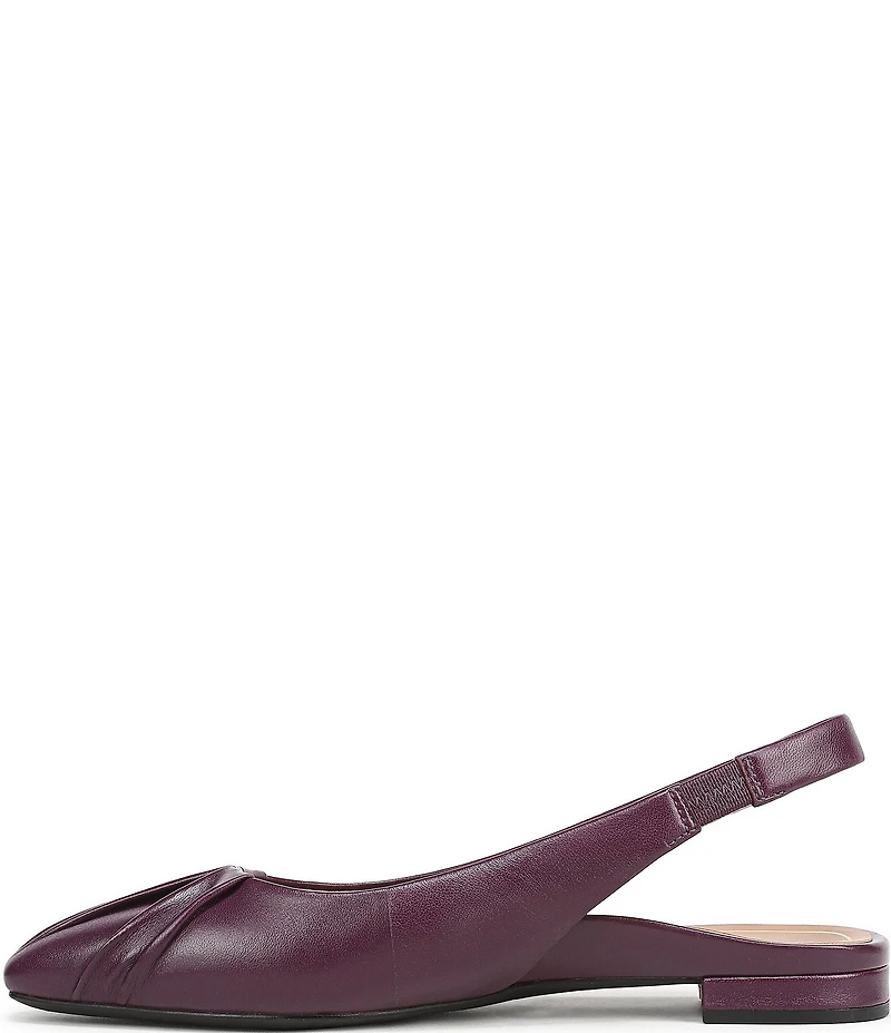 Vionic Gabriela Leather Ruched Slingback Dress Flats
