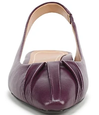 Vionic Gabriela Leather Ruched Slingback Dress Flats