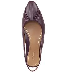 Vionic Gabriela Leather Ruched Slingback Dress Flats