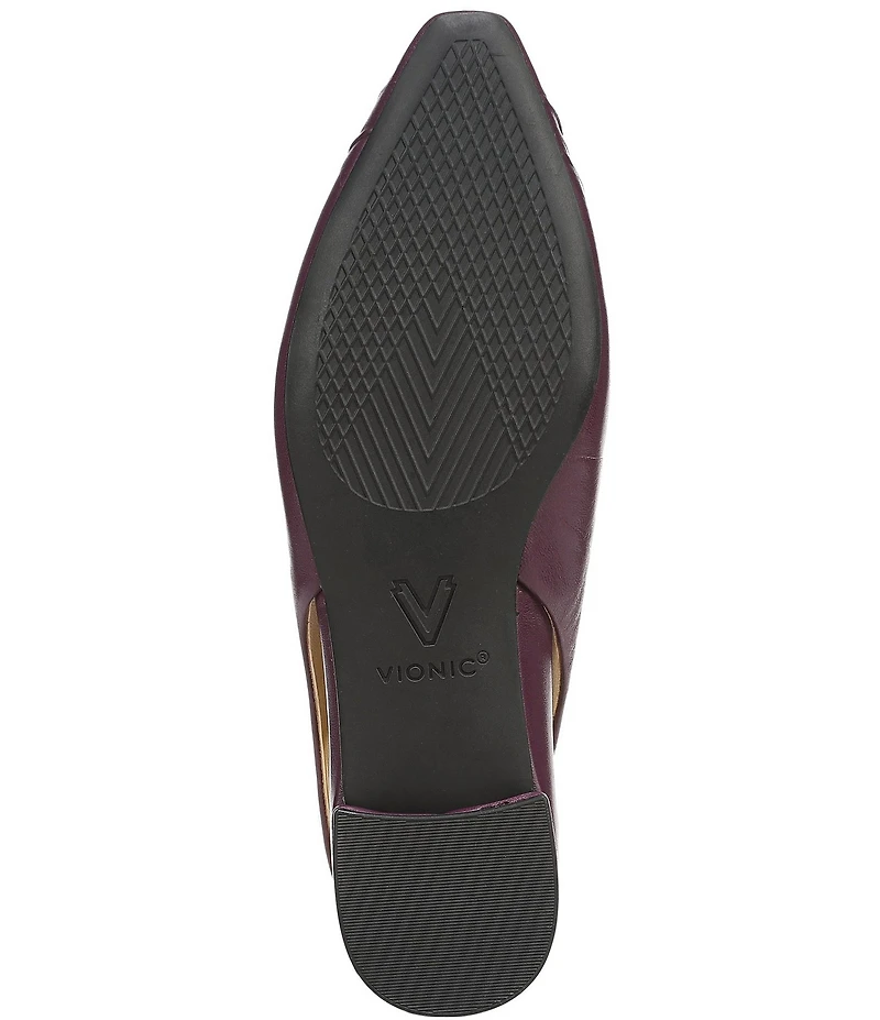 Vionic Gabriela Leather Ruched Slingback Dress Flats