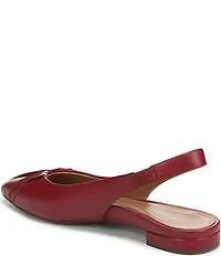 Vionic Gabriela Leather Ruched Slingback Dress Flats