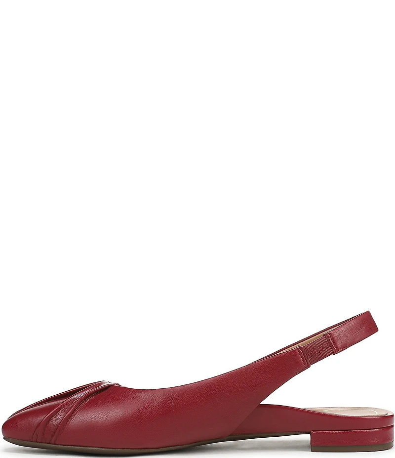 Vionic Gabriela Leather Ruched Slingback Dress Flats
