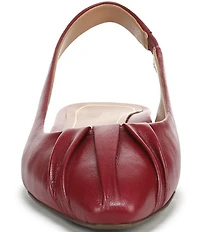 Vionic Gabriela Leather Ruched Slingback Dress Flats