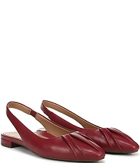 Vionic Gabriela Leather Ruched Slingback Dress Flats