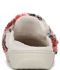 Vionic Gemma Floral Faux Fur Slippers