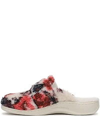 Vionic Gemma Floral Faux Fur Slippers