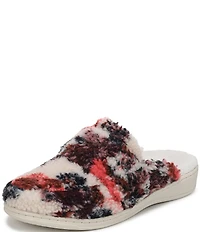 Vionic Gemma Floral Faux Fur Slippers