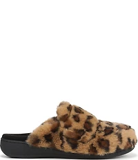 Vionic Gemma Faux Fur Leopard Print Slippers